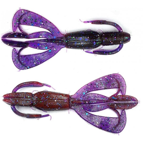 Приманка силиконовая на хищника, Taipan Crazy Flip, 2,8 дюйма, 8шт/уп, цвет №12 Violet mistik pink